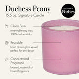 Notes florales Duchess Peony révélant pivoines et cassis pour une atmosphère florale
