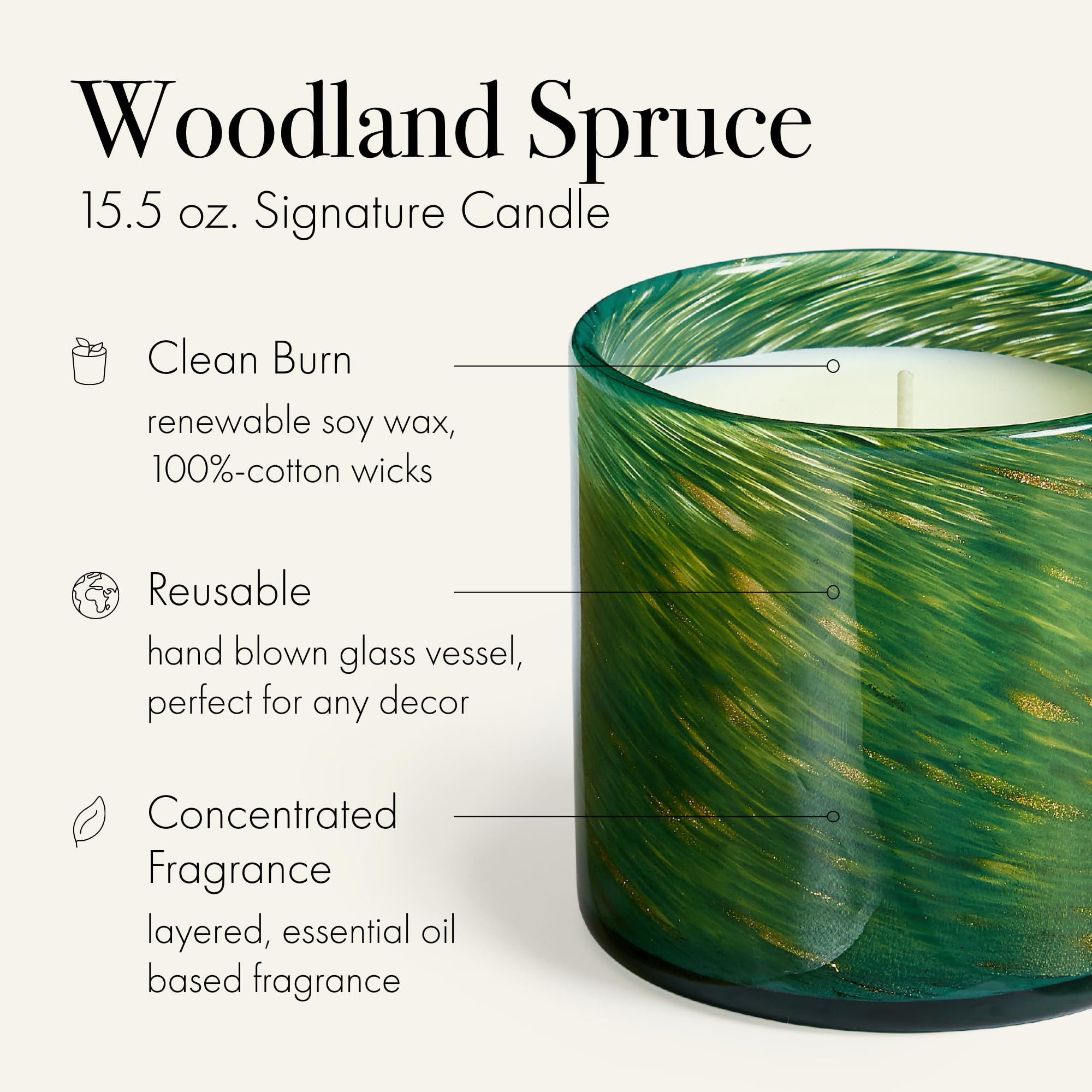 Flamme douce et parfum boisés de Lafco Woodland Spruce