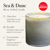 LAFCO New York Sea & Dune, bougie allumée, parfum durable dans l’espace