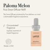 LAFCO New York Paloma Melon – flacon-remplissage pour appareil intelligent, parfum durable et homogène.