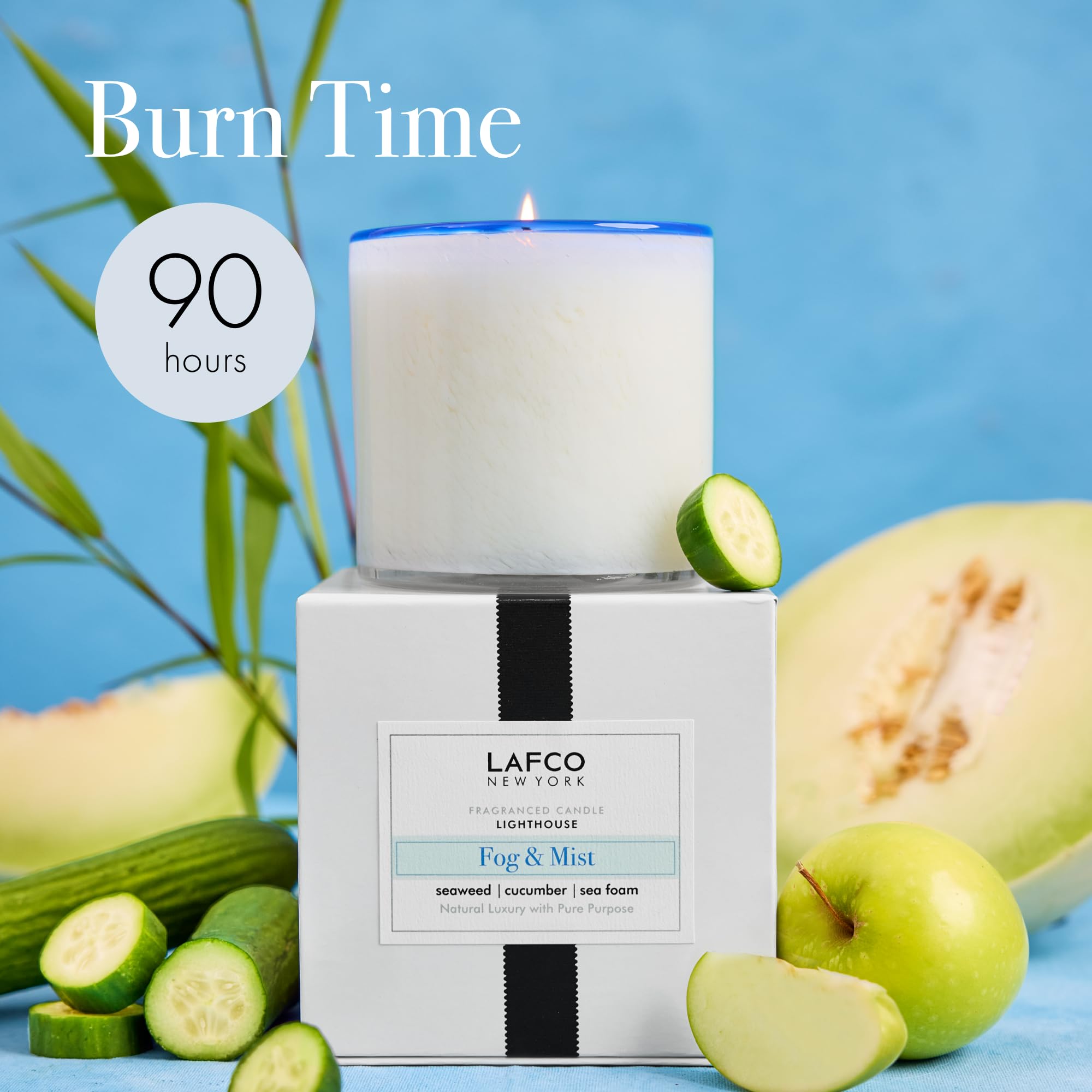 Bougie Fog & Mist de LAFCO New York: roses damassées et notes florales délicates