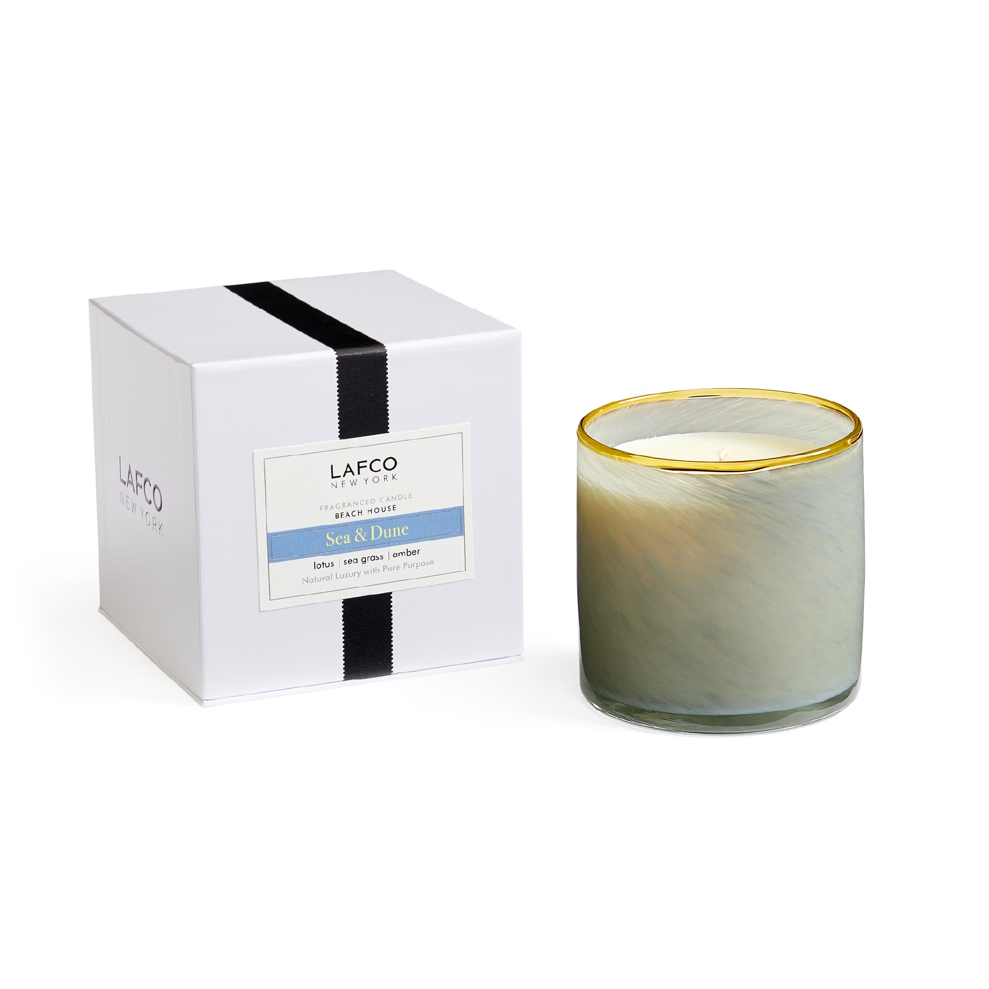 LAFCO New York Signature Sea & Dune: verre soufflé à la main pour une ambiance raffinée.