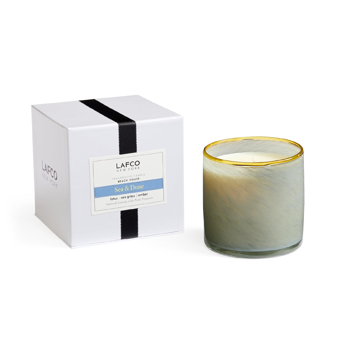 LAFCO New York Signature Sea & Dune: verre soufflé à la main pour une ambiance raffinée.
