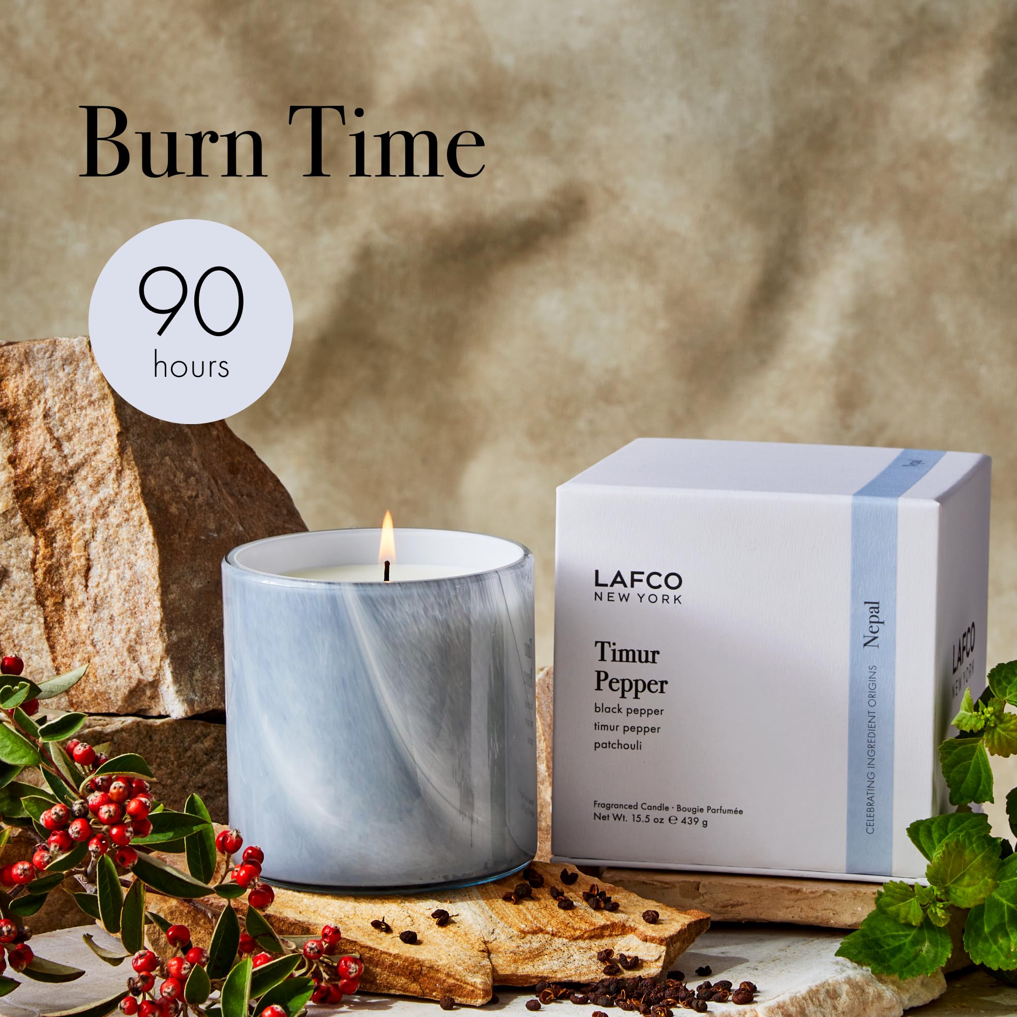 LAFCO New York Timur Pepper, cire de soja à combustion lente.