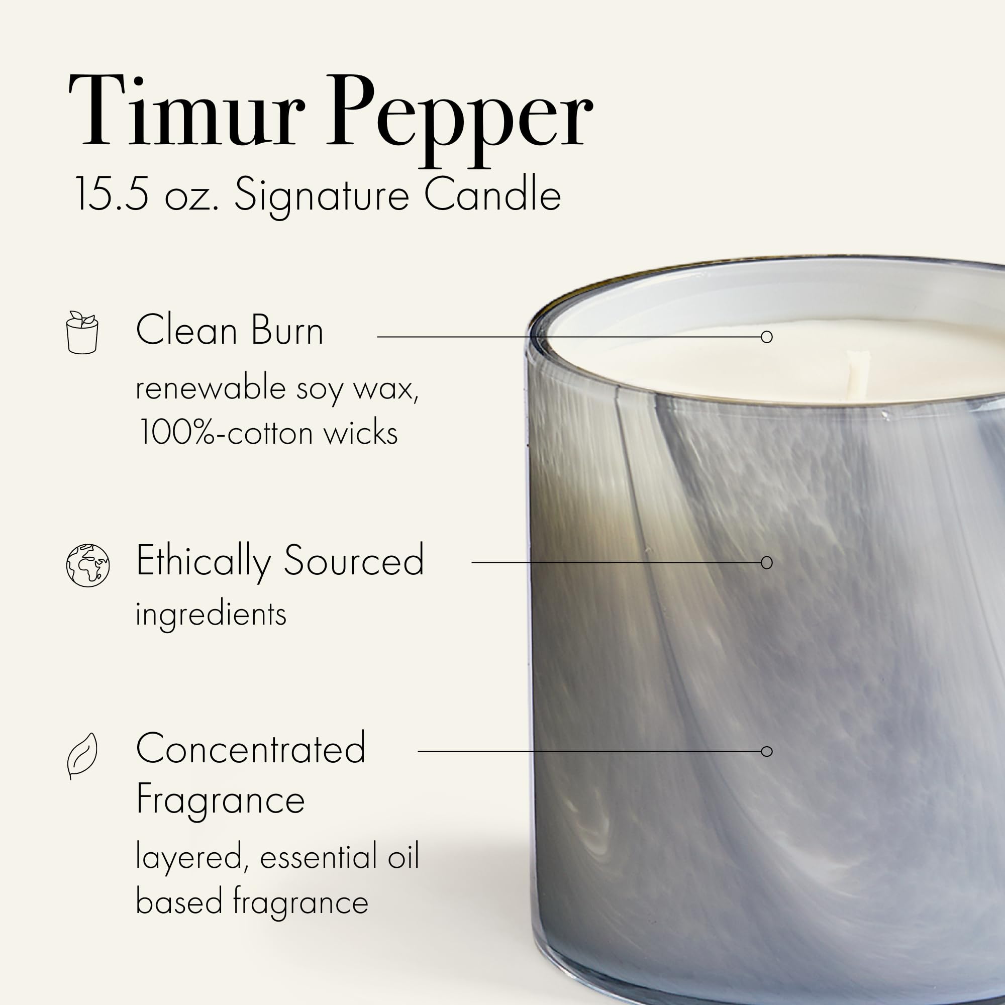 LAFCO New York Timur Pepper, intérieur blanc met en valeur le design.