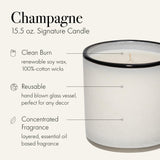 LAFCO New York Signature Champagne bougie verre soufflé, décor élégant et durable