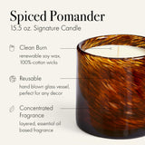 LAFCO New York Bougie en verre soufflé à la main, design élégant.