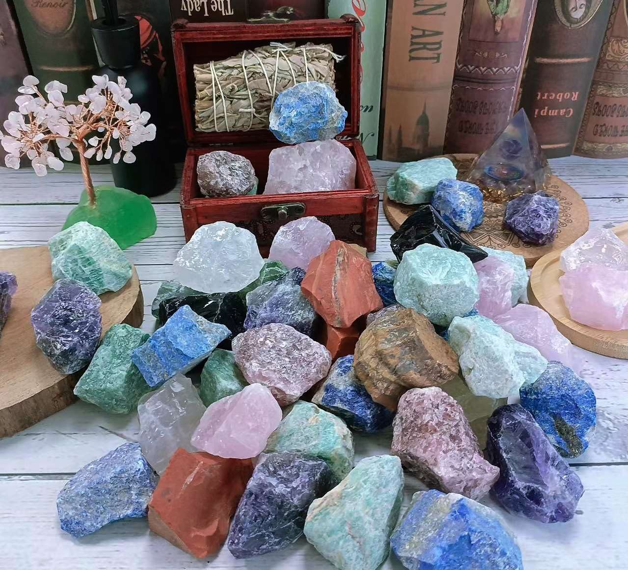 Laidanla quartz clair brut pour décoration intérieure et énergie naturelle