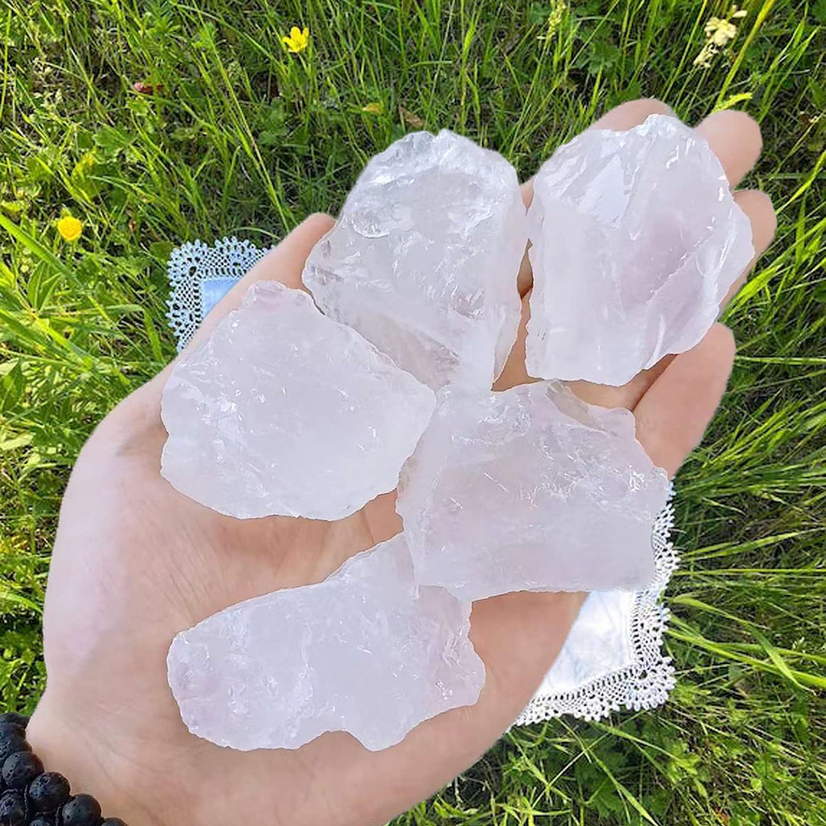 Laidanla quartz clair brut de 4-5 cm, parfait pour déco et énergie zen