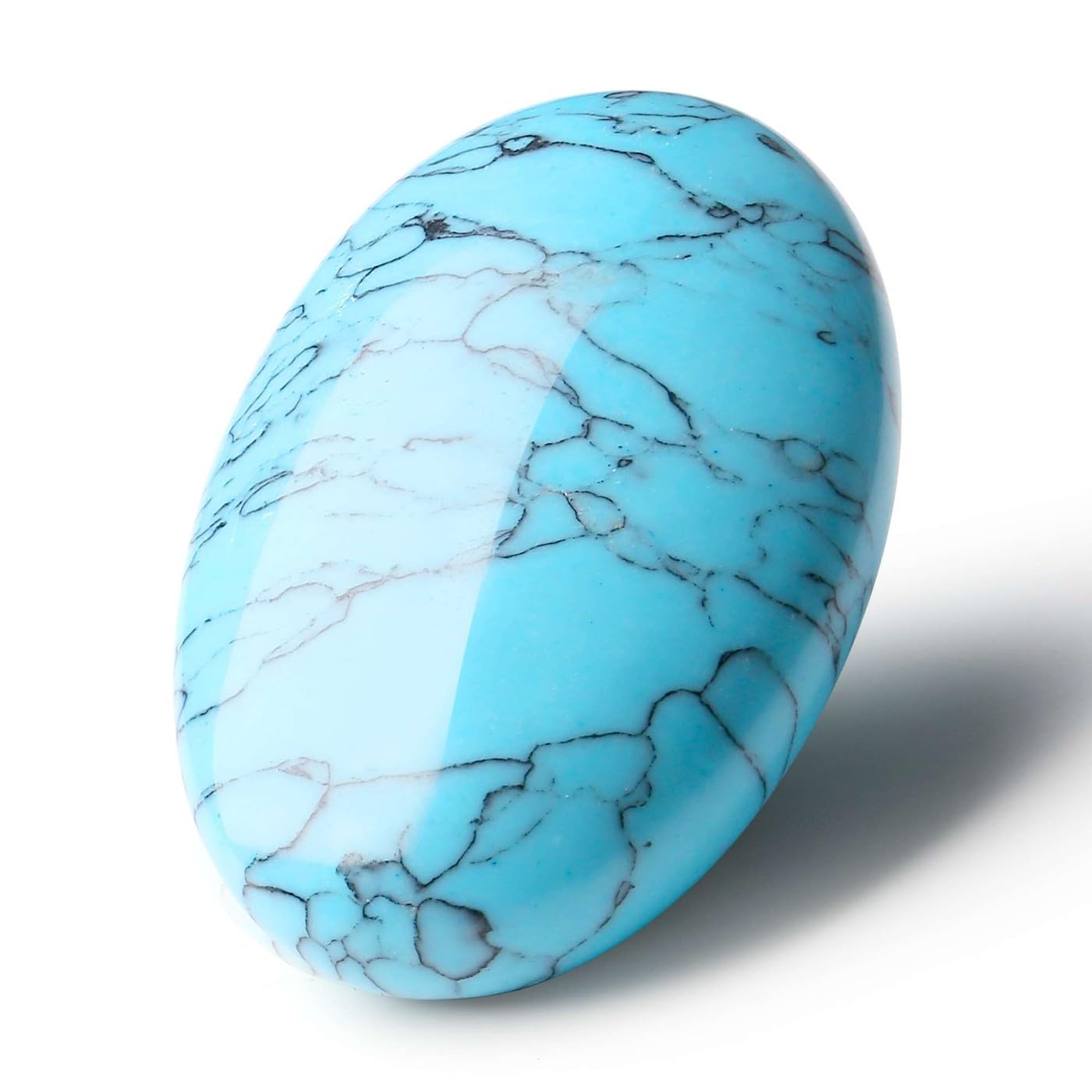 LAIDANLA Turquoise : pierre de paume 2,4 pouces pour relaxation et concentration.