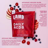 Laird Antioxident Daily Reds cuillère-doseuse montrée, dose précise pour un shake.