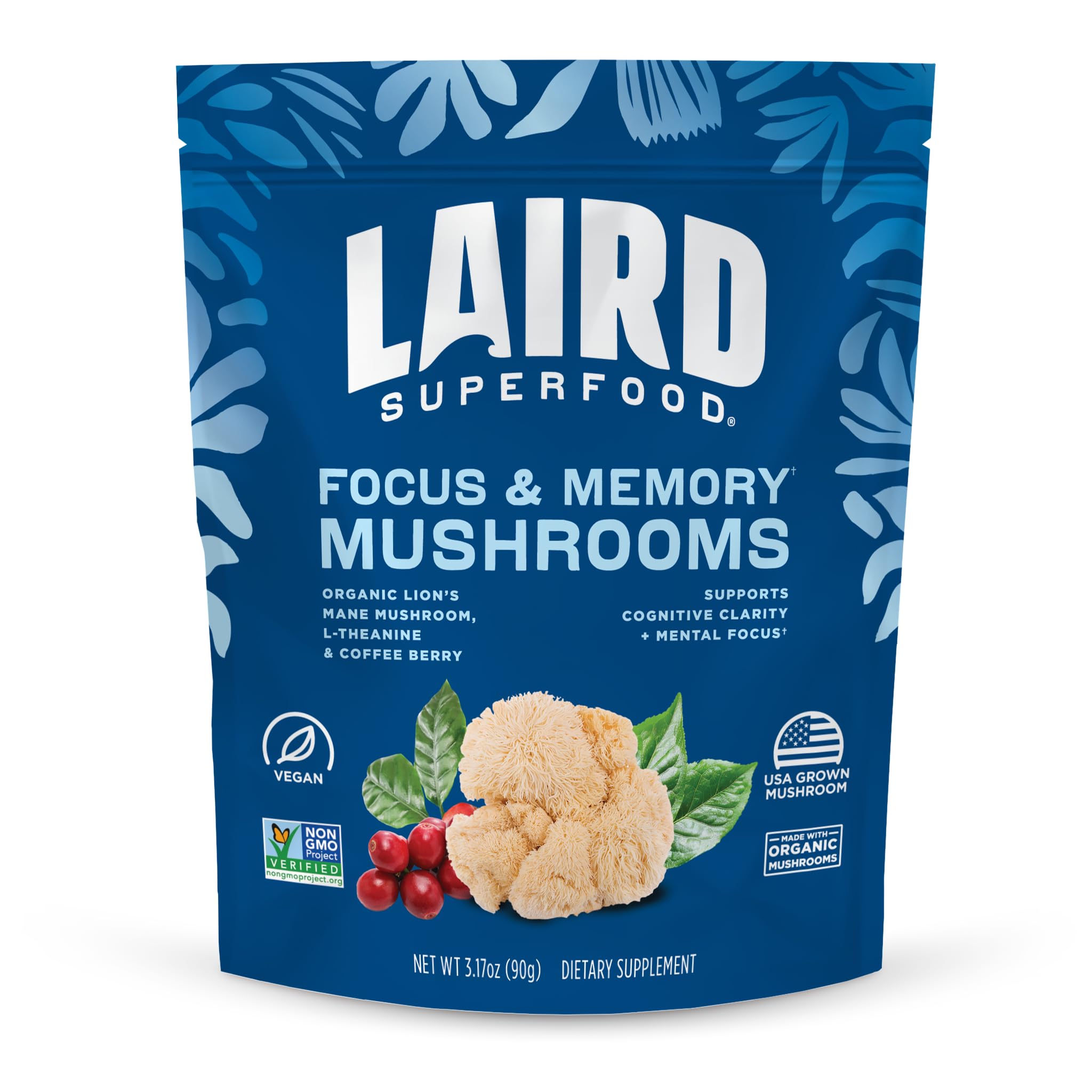 Laird Superfood concentration mémoire crinière de lion – amélioration potentielle de la clarté.
