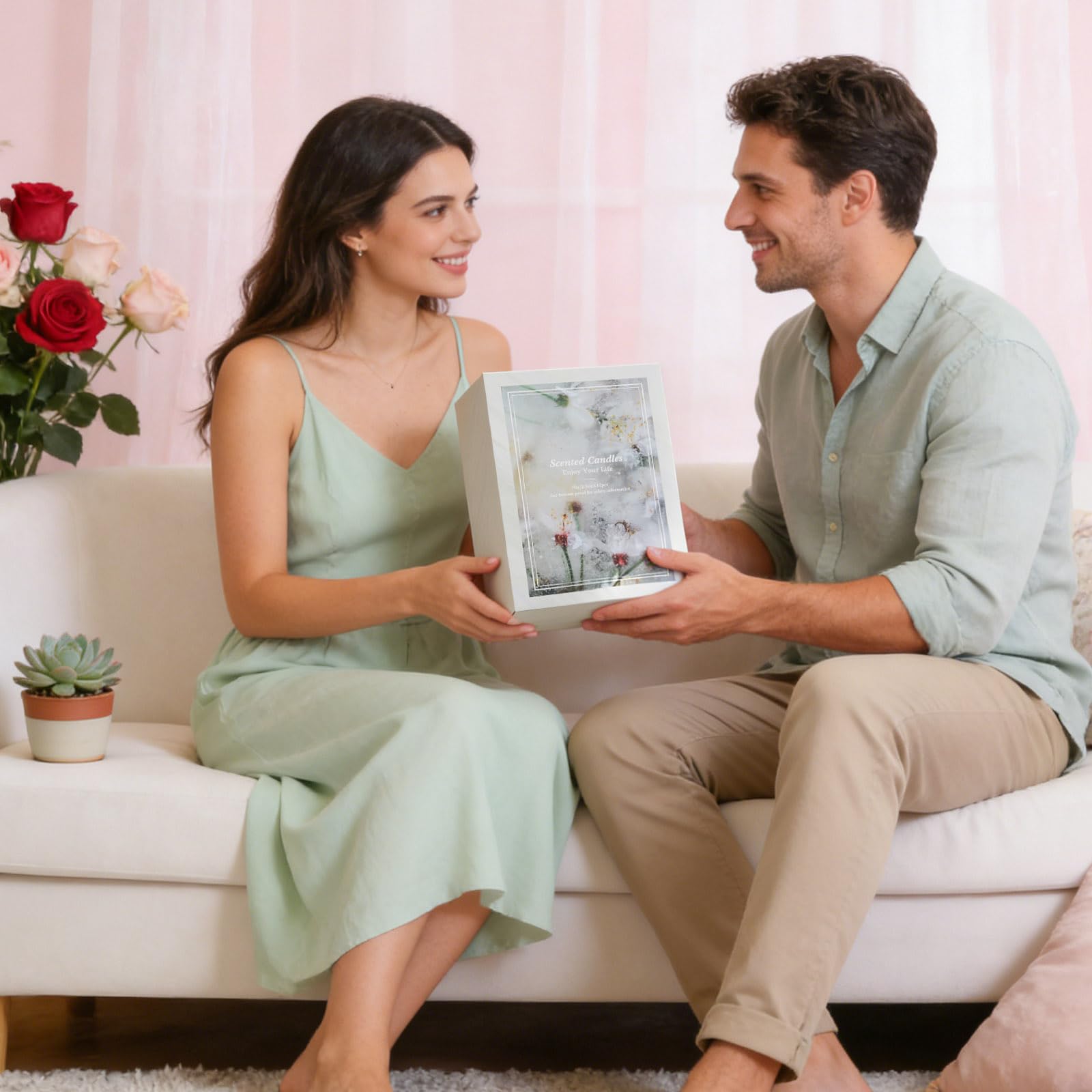 LAJDL bougies champagne rose pour une ambiance festive discrète.