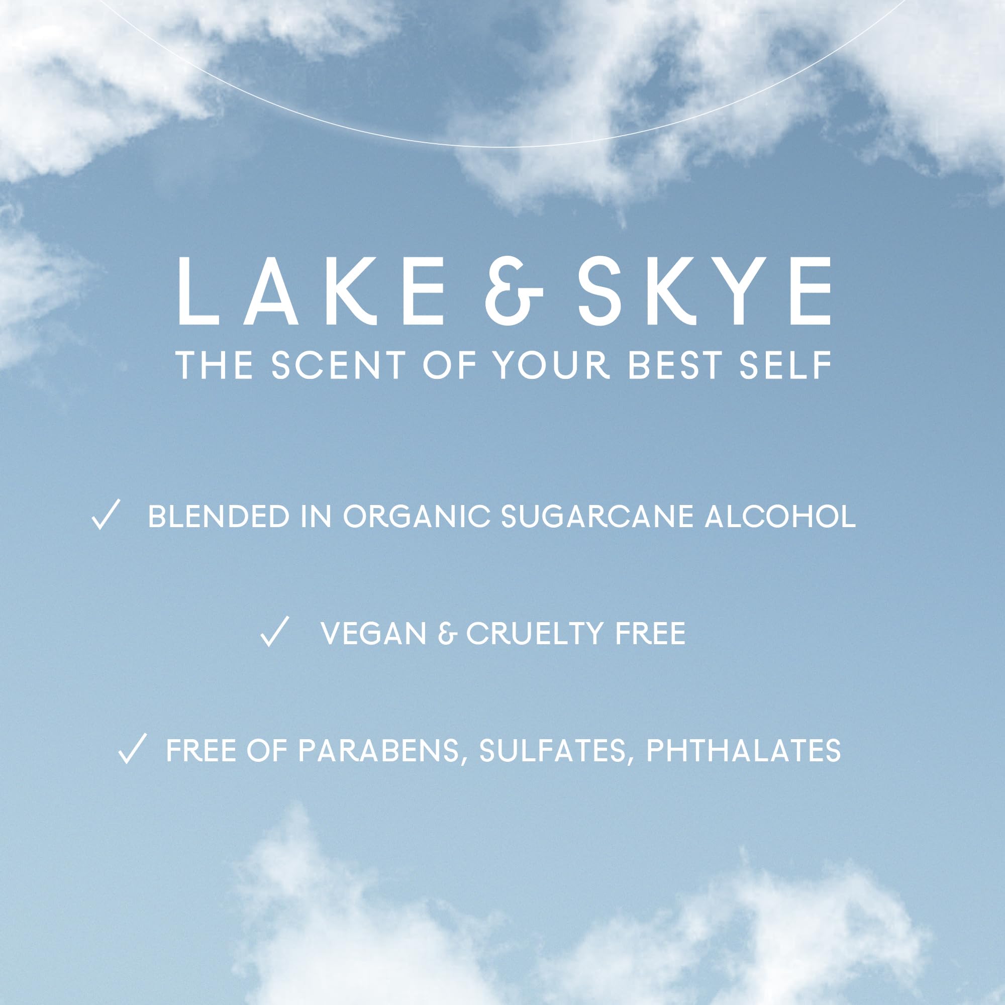 Lake & Skye 11 11 Azure: flacon et bouchon visibles, style unisexe et frais en usage quotidien.