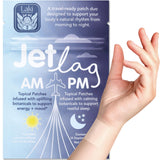 Laki Naturals Jet Lag AM patch emballage prêt à emporter, énergie durable.