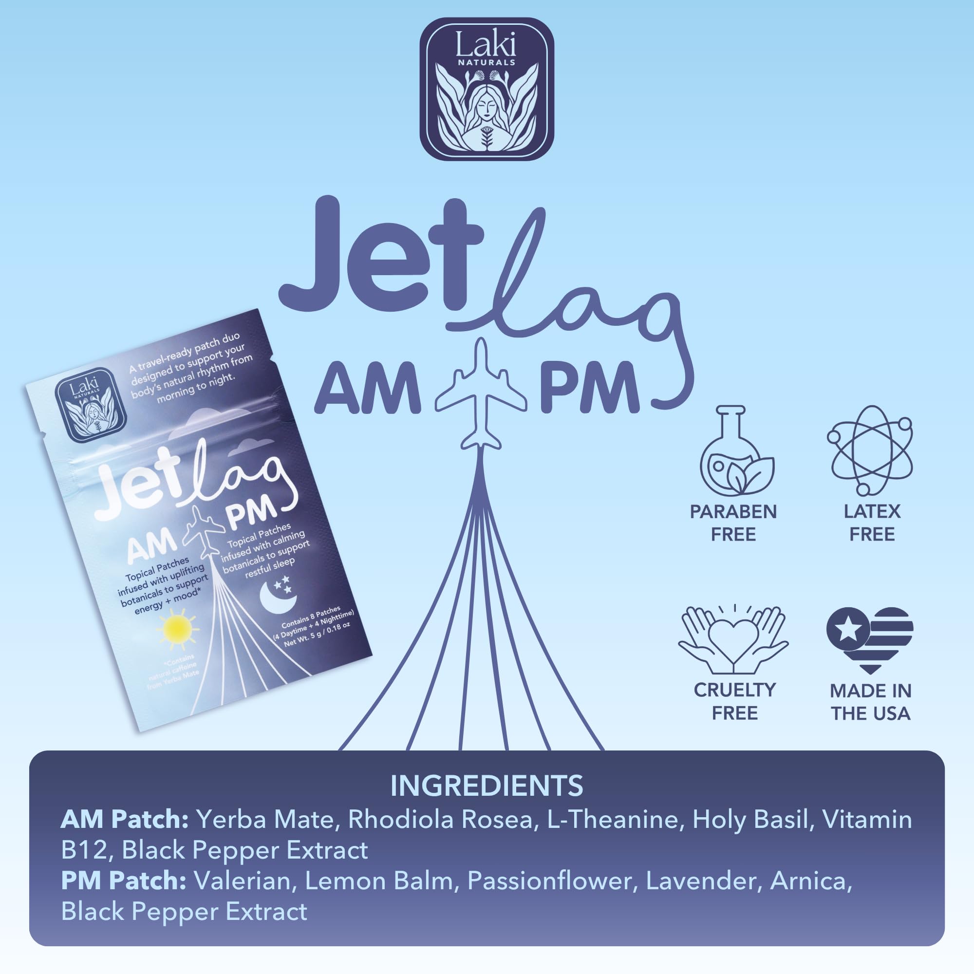 Patch Jet Lag PM facile d'utilisation, idéal en voyage.
