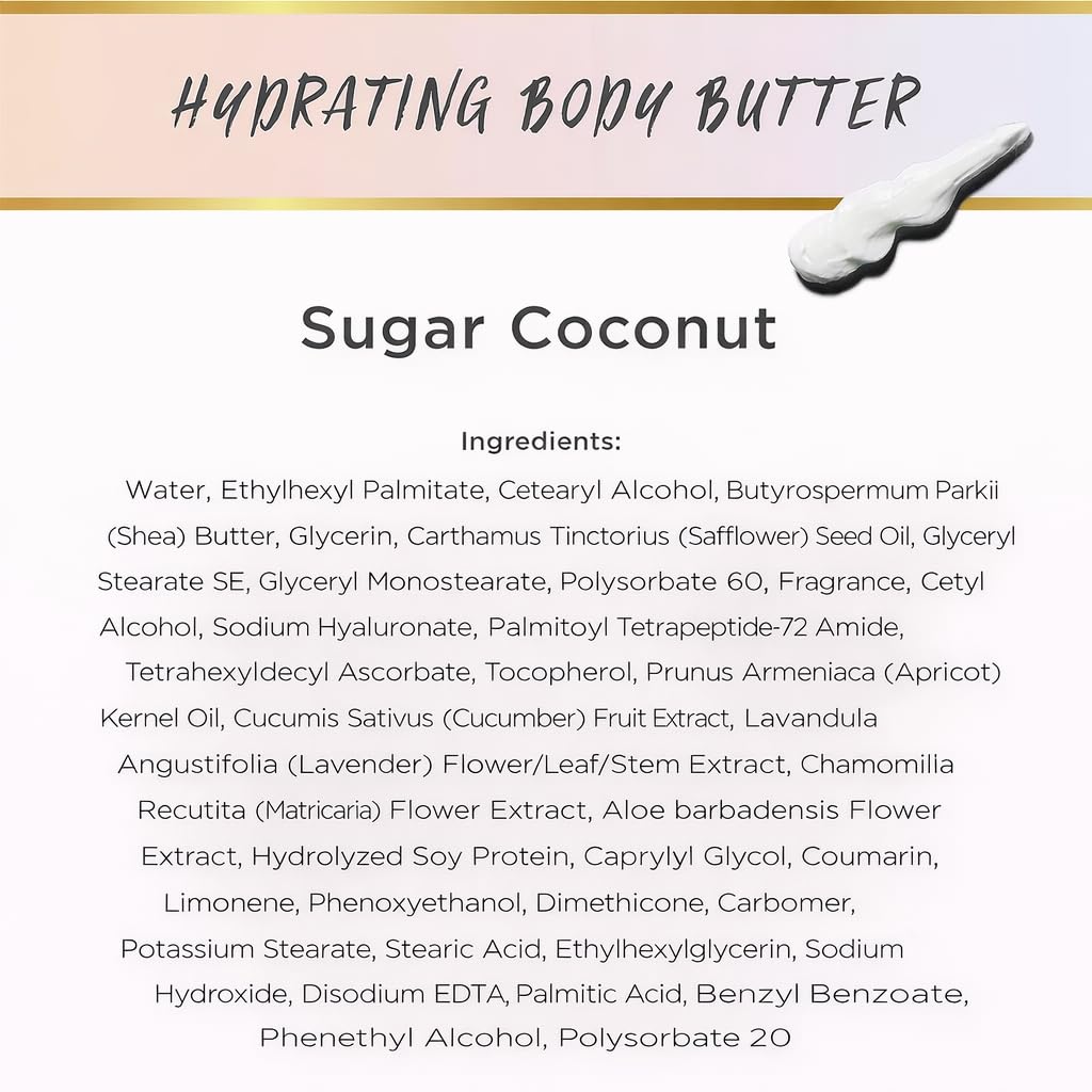 LaLicious Beurre corporel sucre de coco – emballage pratique pour le voyage.