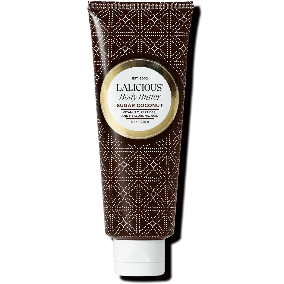 LaLicious Beurre corporel sucre de coco – emballage élégant et pratique.