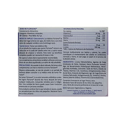 Lamberts Florisene, utilisation quotidienne avec verre d'eau, simplicité.