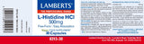 Lamberts L-Histidine HCl 500 mg - capsules visibles, prise pratique et rapide.