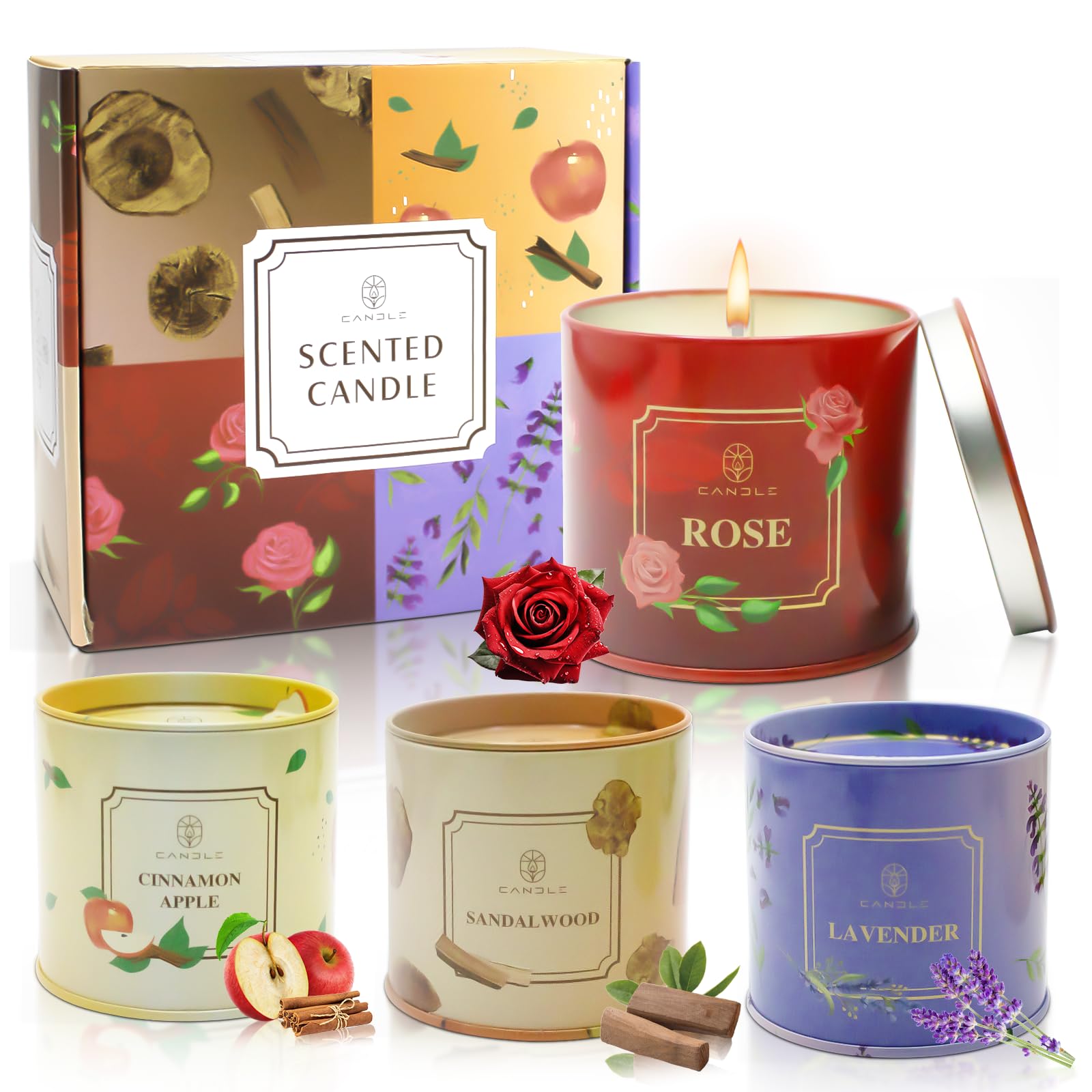 Lamway bougie soja rose: parfum romantique pour une ambiance intime.