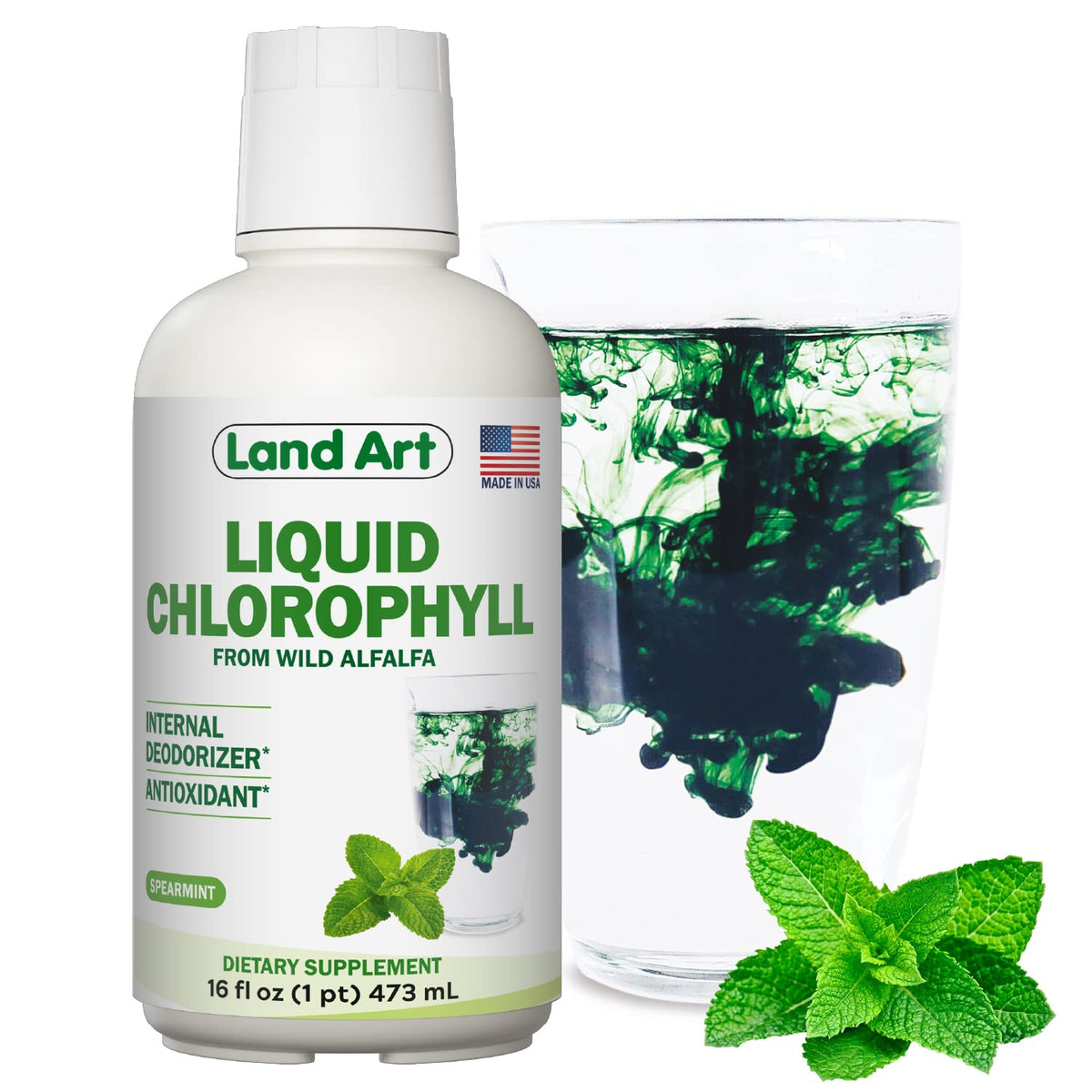 Land Art Chlorophylle Liquide Menthe — bouteille prête à l’emploi pour détox et énergie