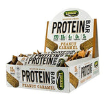 LANDAU barre protéinée cacahuète caramel, texture croquante pour une pause gourmande.