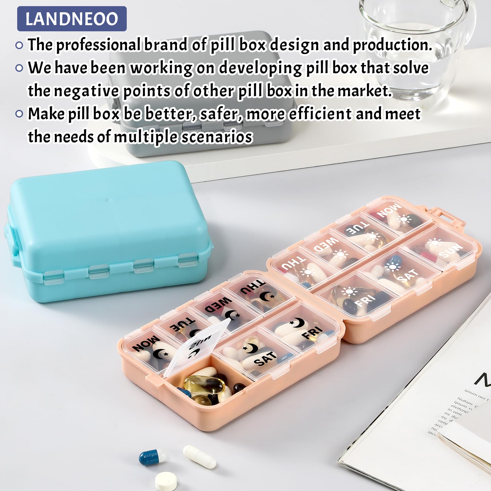 LANDNEOO Design gris et portable, look discret et léger.