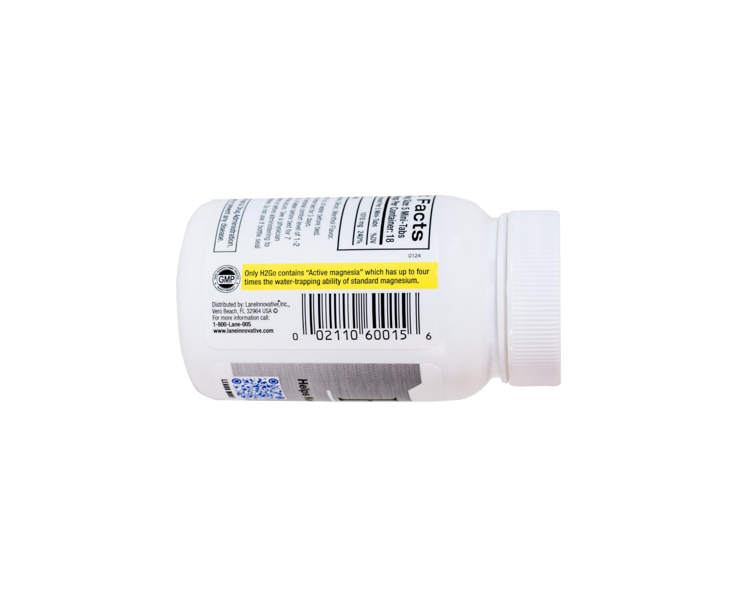 Lane Innovative H2Go dosettes mini-tabs faciles à avaler pour une utilisation quotidienne.