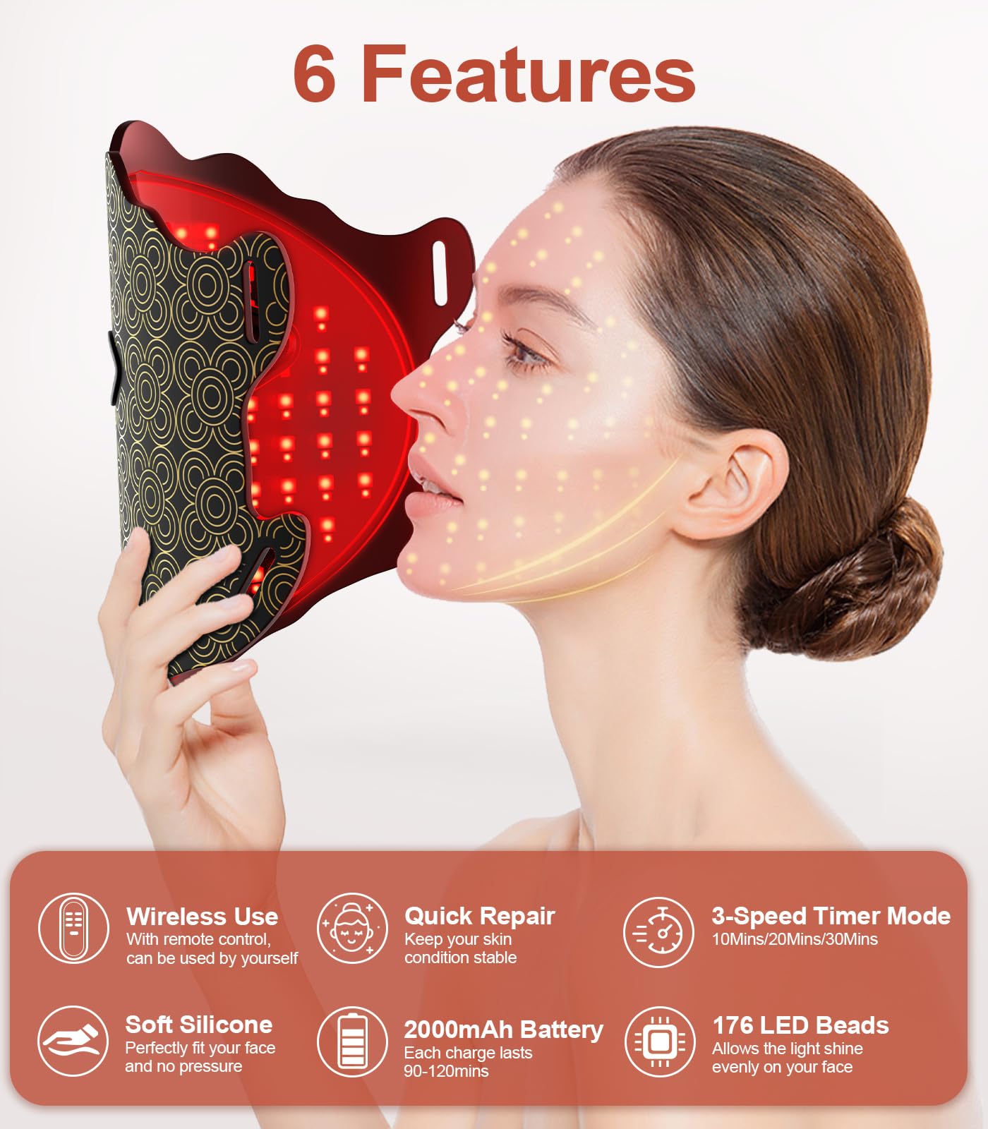 Lanieney masque avec coussinets oculaires souples, protection des yeux pendant le soin.