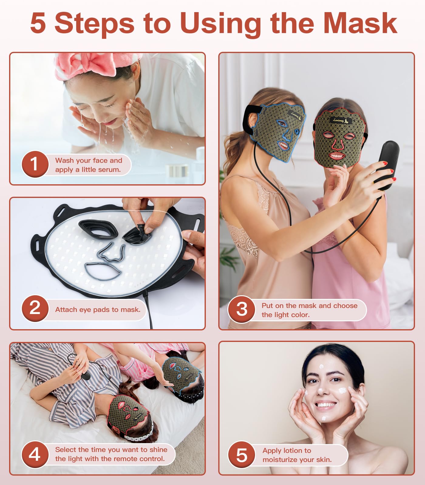Lanieney masque idéal à domicile, pratique pour détente et routine beauté quotidienne.