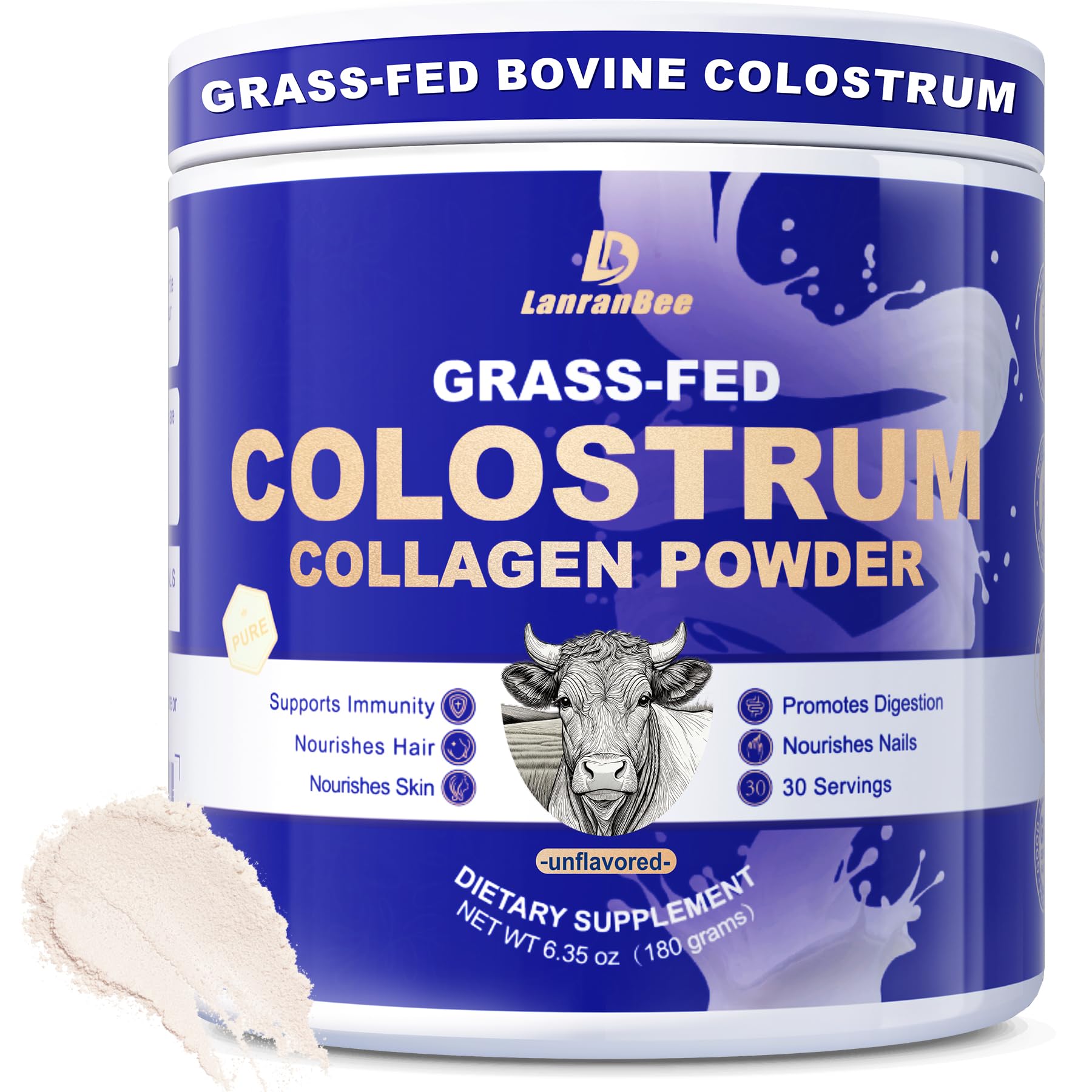 LanranBee Colostrum Collagen Bouteille — facile à ajouter à votre routine.