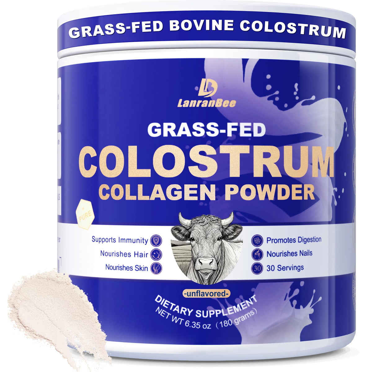 LanranBee Colostrum Collagen Bouteille — facile à ajouter à votre routine.