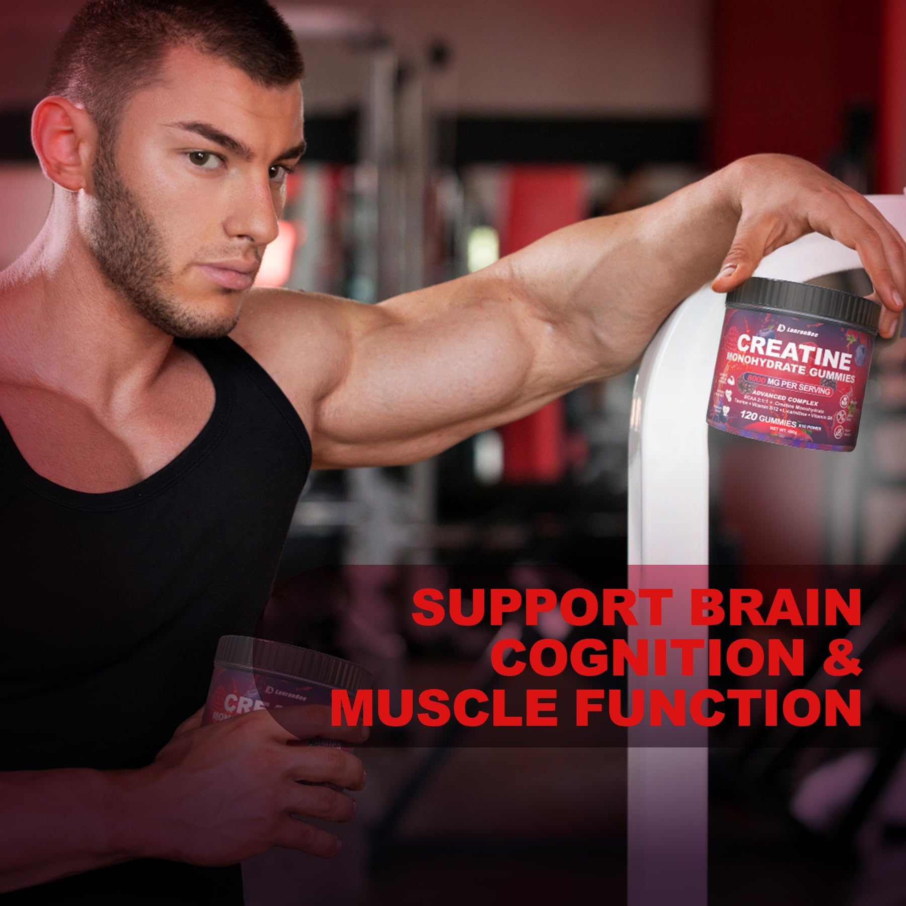 Puissance musculaire avec LanranBee créatine, usage en salle ou en plein air