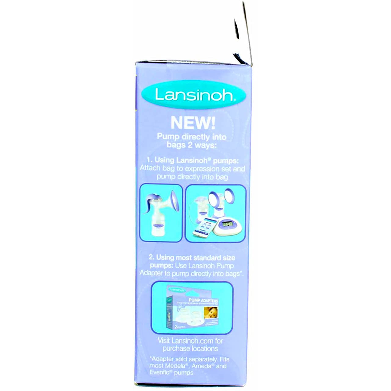 Sacs Lansinoh compatibles congélateur domestique et réfrigération pour le lait maternel.