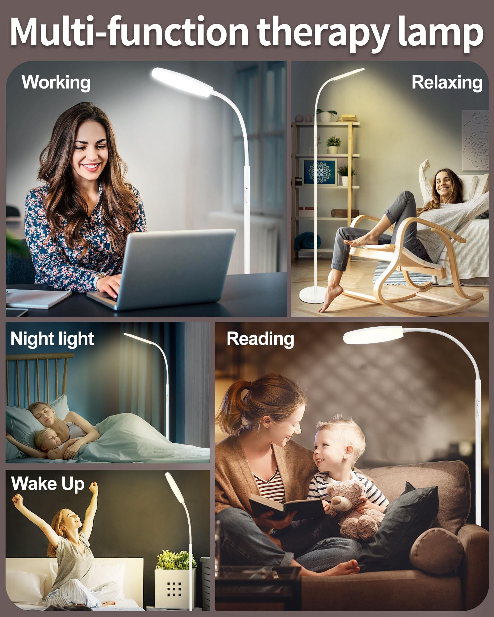 LanSuper lampe thérapie horloge programmable, programme simple des sessions