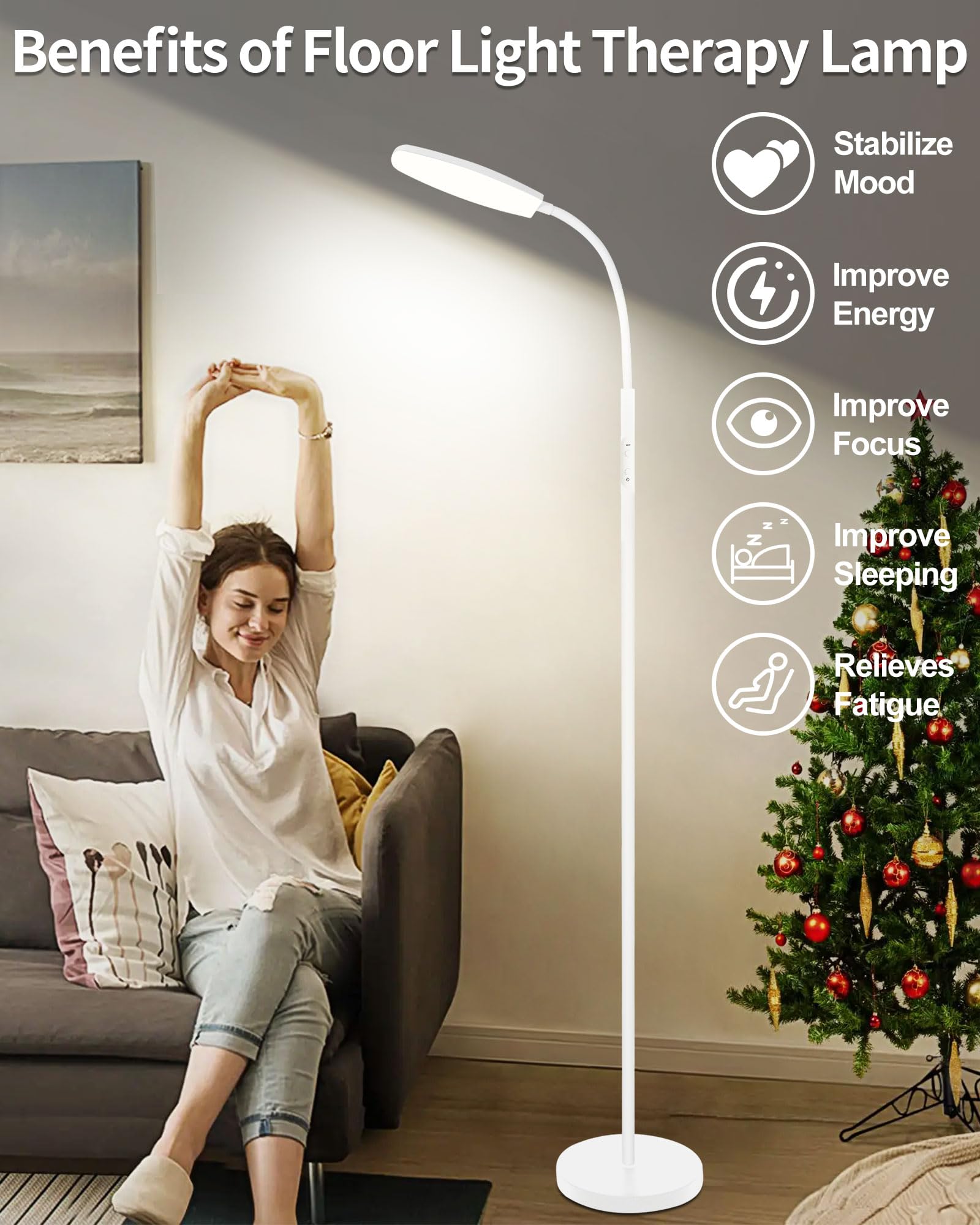 LanSuper lampe thérapie avec télécommande, utilisation pratique à distance