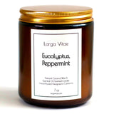 Bougie Larga Vitae eucalyptus et menthe pour clarté rafraîchissante