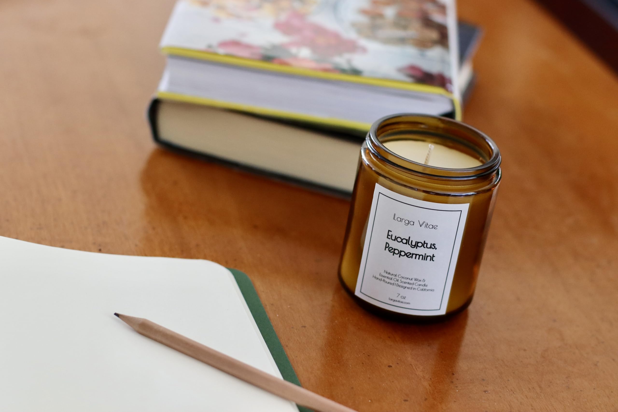 Bougie Larga Vitae cire coco vegan sans toxines