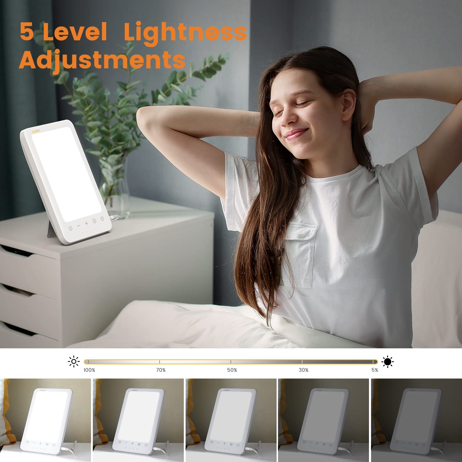 Contrôle tactile LASTAR Soleil pour ajuster facilement l’éclairage.
