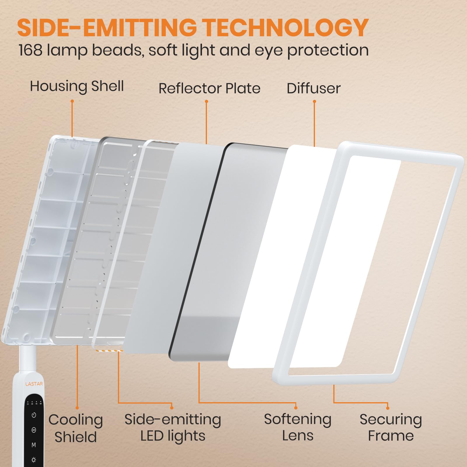 Contrôles tactile et télécommande LASTAR pour une utilisation pratique.