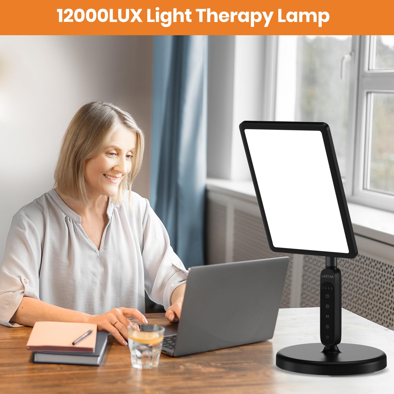Lampe LASTAR – télécommande pour ajuster lumière et durée sans se lever.