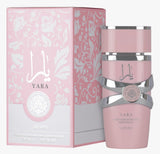 Écrin élégant Lattafa Yara, cadeau idéal pour elle et sa routine parfumée.