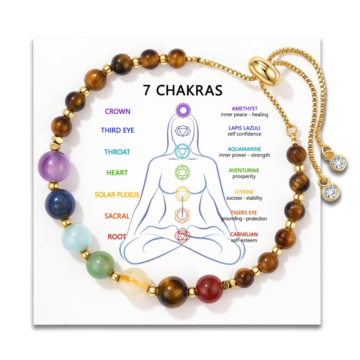 Bracelet LAVEIR chakra cornaline, pierres naturelles pour équilibre émotionnel et paix intérieure