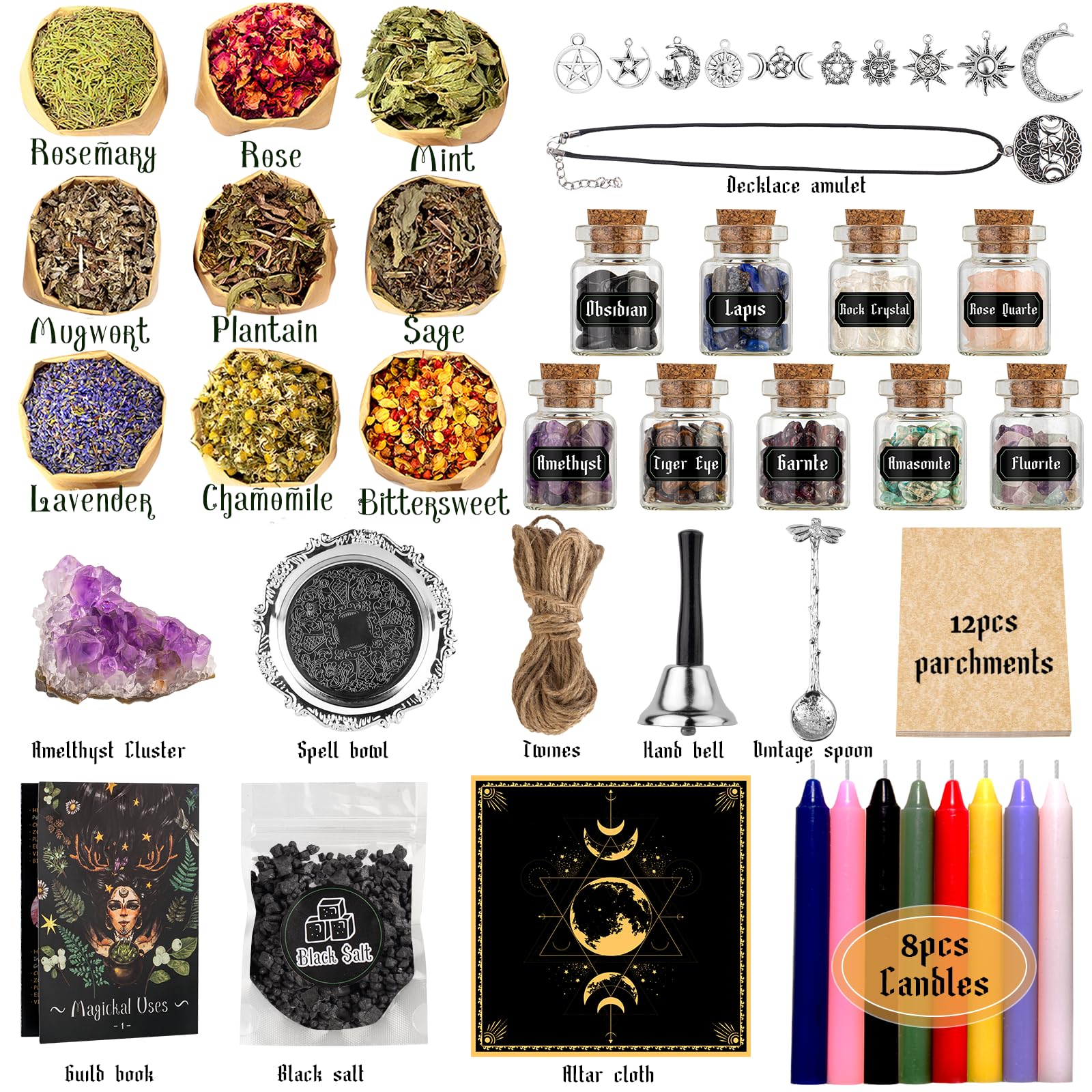 LAVEVE kit sorcellerie-accessoires-vintage – accessoires uniques pour rituel et décoration.