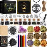 LAVEVE kit sorcellerie-bouteilles-cristaux – miniatures pour rituels et méditation.