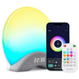LaView Smart White Noise Machine: contrôle via application pour régler lumière et sons apaisants.