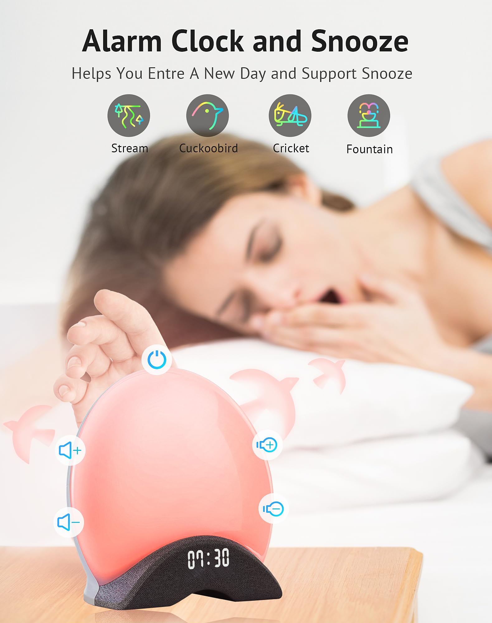 LaView lampe de chevet lumineuse: lumière de nuit apaisante et contrôlée.