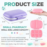 Layhit boîte pilules voyage rose avec 8 compartiments, rangement simple