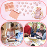Layhit coeurs quartz rose, décor idéal pour bijoux DIY.